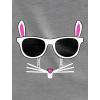 imageTstars  Easter Bunny  Rabbit Face with Glasses Youth Kids TShirtGray