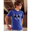 imageTstars  Easter Bunny  Rabbit Face with Glasses Youth Kids TShirtGray