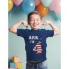 imageTstars ARR Im 4 Pirate 4th Birthday Shirt Boy Four Years Old Toddler Kids TShirtNavy