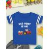imageTstars Boys Easter Egg Hunt Gift for Tractor Loving Kids Toddler Jersey TShirtBlue