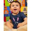 imageTstars Bunny Easter Baby Boy Girl Outfit BodysuitNavy
