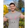 imageTstars Bunny Face Easter Mens Shirt Rabbit Pirate Hip Trio Bunnies TShirt for MenGray