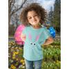 imageTstars Bunny Face Tee Cute Little Easter Rabbit Toddler Girls Fitted TShirtChill Blue