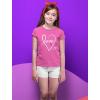 imageTstars Cursive Love Girls Valentines Day Shirt Heart Graphic Valentine Youth Kids Girl Fitted TShirtCursive Tshirt  Wow Pink