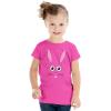 imageTstars Cute Little Easter Bunny Face Funny Easter Youth Kids TShirtPink