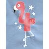 imageTstars Flamingo 4th Birthday Gift for Four Year Old ToddlerKids Girls Fitted TShirtChill Blue