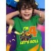 imageTstars Truck 4th Birthday Shirt Boy Girl Gift for 4 Year Old Toddler Kids TShirtGreen