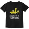 imageTstars  4th Birthday Tractor Construction Party Toddler Kids TShirtBlack