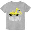 imageTstars  4th Birthday Tractor Construction Party Toddler Kids TShirtGray