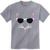 imageTstars  Easter Bunny  Rabbit Face with Glasses Youth Kids TShirtGray
