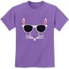 imageTstars  Easter Bunny  Rabbit Face with Glasses Youth Kids TShirtViolet
