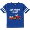 imageTstars Boys Easter Egg Hunt Gift for Tractor Loving Kids Toddler Jersey TShirtBlue