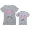 imageTstars Easter Bunny Shirts Mommy and Me Outfits Mother Son Daughter Cute Matching Tees Mother Gray XXLargeChild Gray 2T
