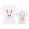 imageTstars Easter Bunny Shirts Mommy and Me Outfits Mother Son Daughter Cute Matching TeesMother White  Child White