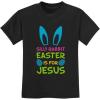 imageTstars Easter Shirt Kids Silly Rabbit Easter is for Jesus Funny Kids TShirtBlack
