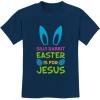 imageTstars Easter Shirt Kids Silly Rabbit Easter is for Jesus Funny Kids TShirtNavy