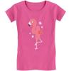 imageTstars Flamingo 4th Birthday Gift for Four Year Old ToddlerKids Girls Fitted TShirtWow Pink