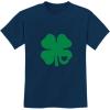 imageTstars Green Clover Heart St Patricks Irish Cute Shamrock Kids TShirtNavy