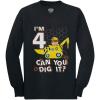imageTstars Official Paw Patrol Rubble 4th Birthday Tractor Toddler Kids Long Sleeve TShirtBlack
