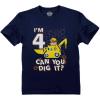 imageTstars Paw Patrol Rubble 4th Birthday Tractor Official Nickelodeon Toddler Kids TShirtNavy