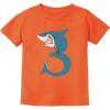 imageTstars Shark 4th Birthday Shirt Boy Girl Gift for 4 Year Old Toddler Kids TShirtOrange