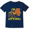 imageTstars Truck 4th Birthday Shirt Boy Girl Gift for 4 Year Old Toddler Kids TShirtNavy