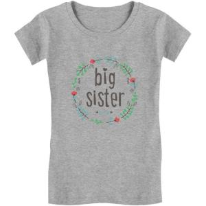 imageTstars Big Sister for Big Sister ToddlerKids Girls Fitted TShirtGray