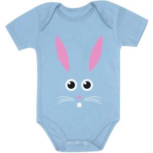 imageTstars Bunny Easter Baby Boy Girl Outfit BodysuitAqua