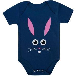 imageTstars Bunny Easter Baby Boy Girl Outfit BodysuitNavy