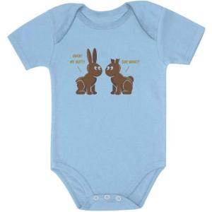 imageTstars Bunny Face Easter Outfit Baby Boy Girl Silly Rabbit Infant BodysuitAqua
