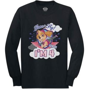 imageTstars Im 4 Paw Patrol Skye 4th Birthday Gift Toddler Kids Long Sleeve TShirtBlack