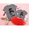 imageMatching Shirts Mother and Daughter Mommy and Me T Shirts US Flag MiniGray