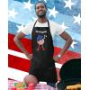 imageTstars 4th of July Aprons for Men Women American Flag Grilling BBQ Apron Apron One Size Black