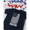 imageTstars 4th of July Shirts for Men Memorial Day Faith Army USA American Flag Mens Patriotic TShirt XXLarge Navy
