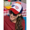 imageTstars 4th of July USA Sunglasses Flag American Patriot Hat Trucker Hat Mesh CapBlueWhiteRed