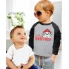 imageTstars Big Brother Shirt Paw Patrol Marshall 34 Sleeve Baseball Jersey Toddler ShirtDark Gray