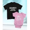 imageTstars Funny Security Squad Big Brother Little Sister Matching Sibling Outfits Toddler Kids Tshirt ampamp Baby Bodysuit SetBrother Black  Sister Pink