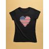 imageTstars Girls 4th of July Shirt American Heart Flag Toddler Kids Girls Fitted TShirtRed