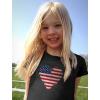 imageTstars Girls 4th of July Shirt American Heart Flag Toddler Kids Girls Fitted TShirtRed