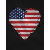 imageTstars Girls 4th of July Shirt American Heart Flag Toddler Kids Girls Fitted TShirtRed