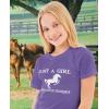 imageTstars Horse Gifts A Girl Who Loves Horses Shirt Horseback Equestrian Youth Kids TShirtViolet