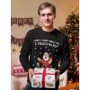 imageTstars I Touch My Elf Sweatshirt Men Ugly Christmas Sweater Style Long Sleeve ShirtBlack