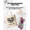 imageTstars Mom Life Funny Canvas Tote Bag for Women New Mommy Gifts Everyday Bags Tote BagAll Things  Natural