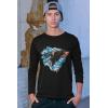 imageTstars Patriotic Shirt for Men 4th of July Eagle American Flag Long Sleeve TShirtBlack