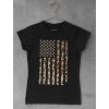 imageTstars Patriotic Shirt for Women Leopard American Flag 4th of July Women TShirtBlack