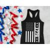 imageTstars Patriotic US Flag Heart Stars Strips National Pride Racerback Tank TopBlack