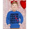 imageTstars Red Hearts Tie Girls Boys Valentines Day Shirt Gifts for Kids Valentine Long Sleeve Shirts for Youth KidsSweatshirt  Blue