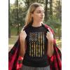 imageTstars Sunflower Shirt for Women Summer Top American Flag 4th of July Women TShirtBlack