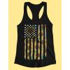 imageTstars Sunflower Tank for Women Summer Top American Flag 4th of July Racerback Tank TopBlack