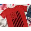 imageTstars TeeStars  Big Black Distressed US Flag 4th of July American Youth Kids TShirtRed